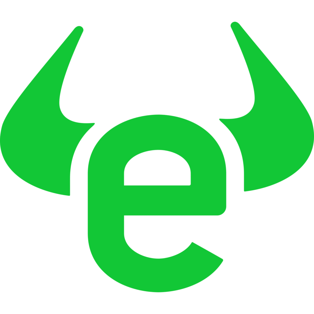 eToro logo – modern branding of the social trading platform offering stocks, ETFs, crypto, and CFD trading