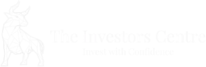 The Investors Centre White Logo with text with a clear background