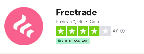 Freetrade Trust Pilot rating 4 out of 5