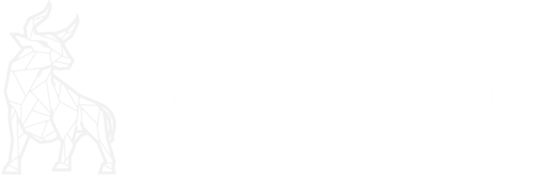 The Investors Centre White Logo with text with a clear background