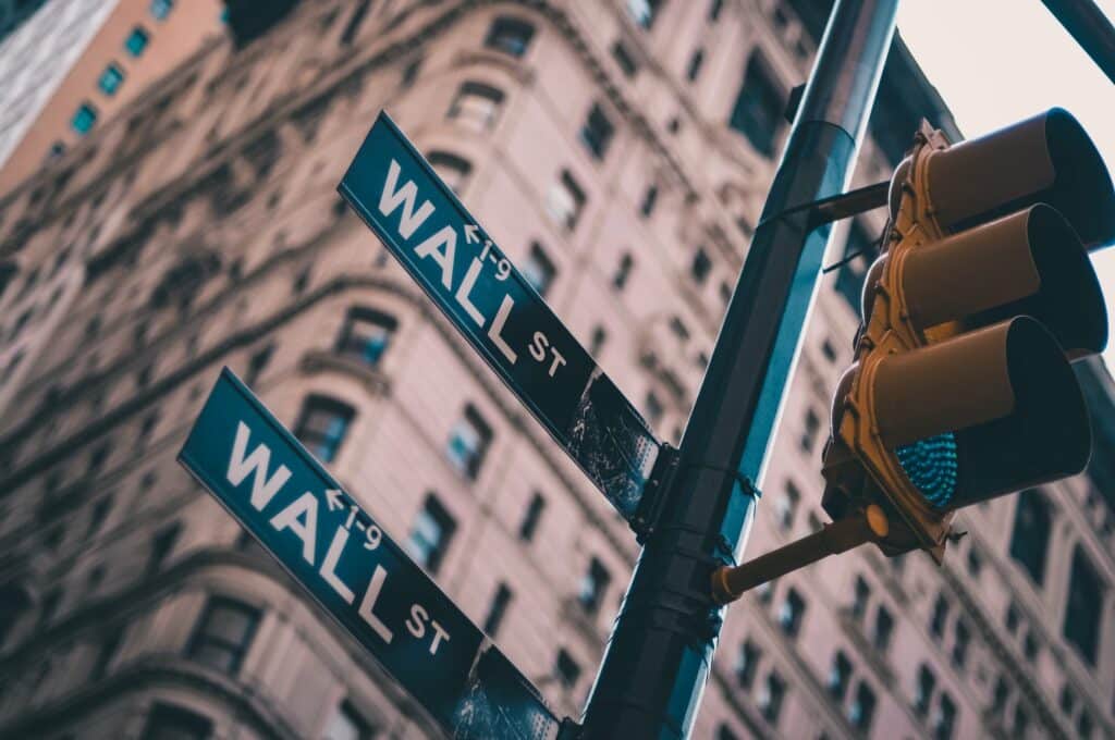Sign post for Wall Street