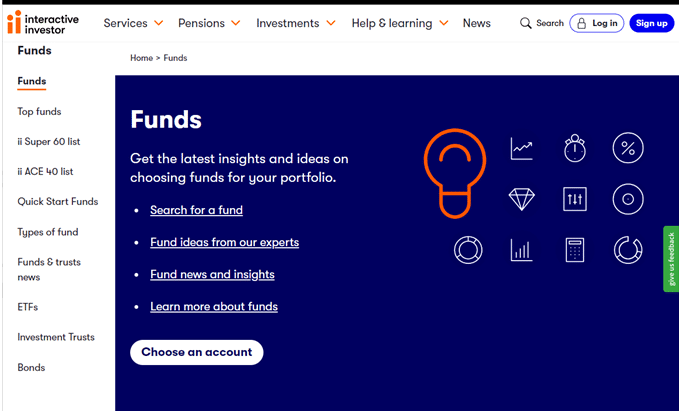 Interactive Investor Review Funds Desktop Screenshot