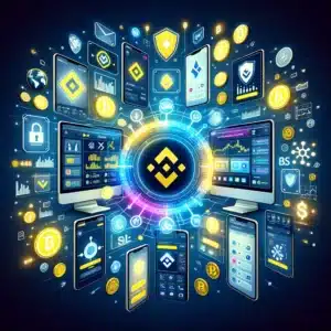 showcasing a variety of top Binance alternatives, designed to highlight the diversity and robustness of the cryptocurrency exchange ecosystem. It features different platforms, underscoring the wide range of options available to users, with a focus on security, reliability, and innovation.