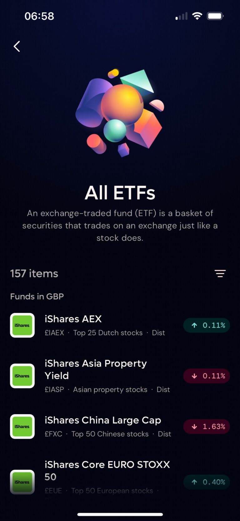 lightyear ETF Mobile Screenshot for Lightyear Investing Review