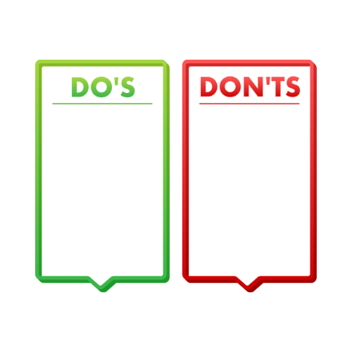 Sign with Do's and Don'ts