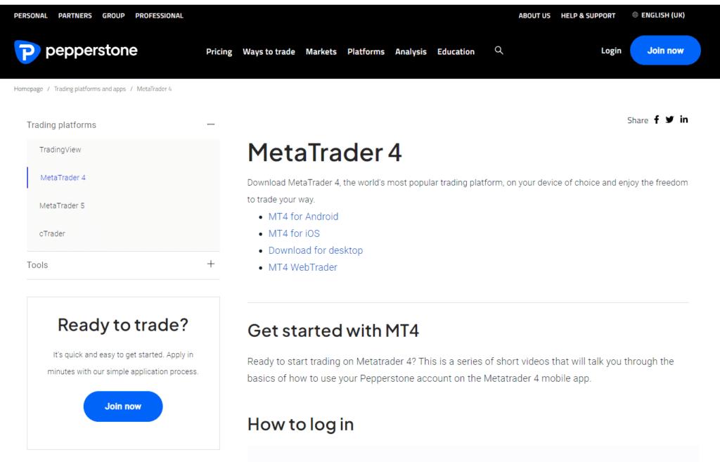 Pepperstone offering versatile MetaTrader 4 trading on multiple devices including mobile and desktop.
