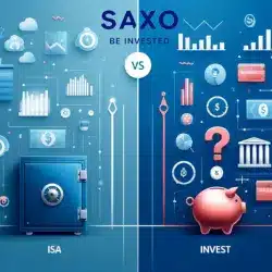 Infographic comparing Saxo ISA and trading account features for informed investment decisions