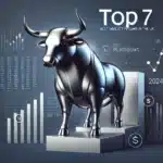 Featured image showing a bull symbol representing strength and market growth for the Top 7 Best Investment Platforms in the UK 2024 blog