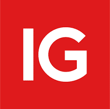 IG Group logo – branding of the online trading provider specializing in forex, CFDs, and spread betting services