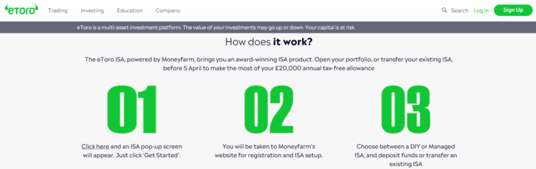 How to open an ISA eToro
