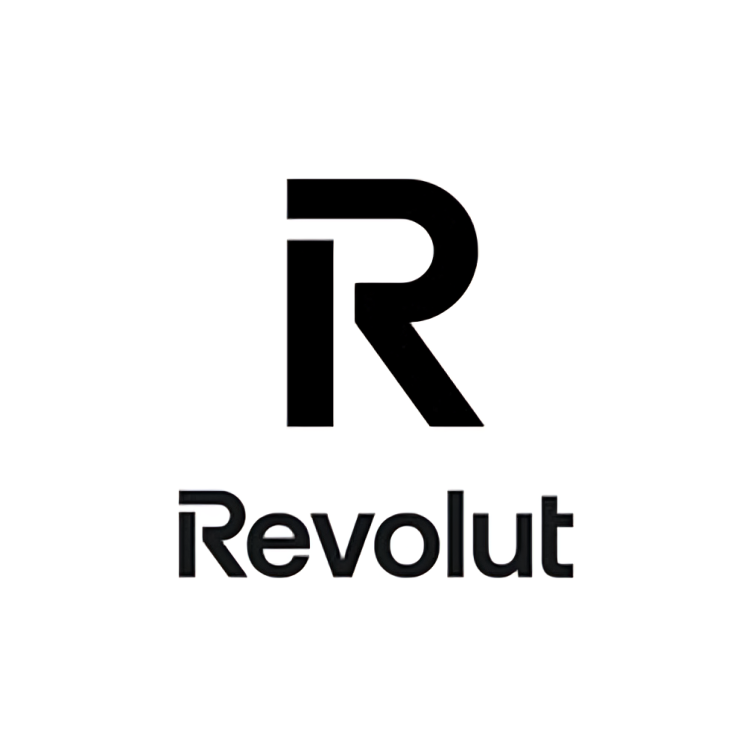 Revolut logo featuring a white/transparent background