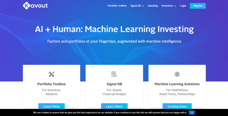 Kavout Website sign up process