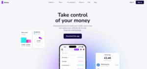 Emma budgeting app homepage