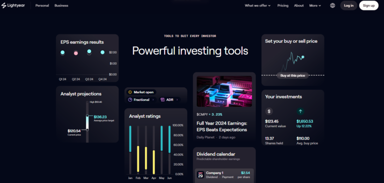 Powerful investing tools screengrab