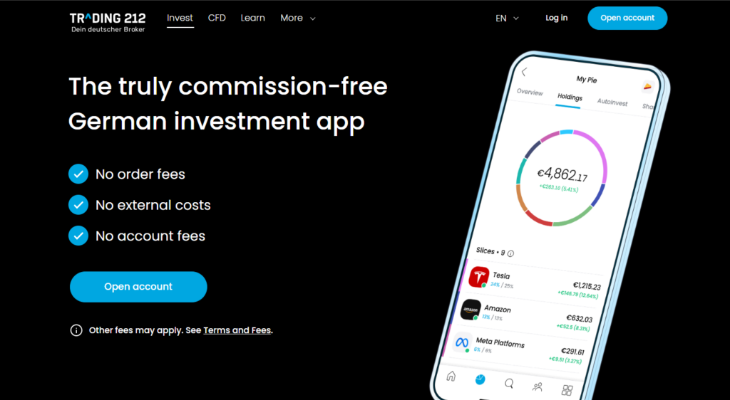 Best Roth IRA Equivalents for UK Investors 11 Trading 212 commission-free Stocks and Shares ISA app with pie chart portfolios and zero account fees