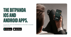 Bitpanda Mobile App promo for IOS and Android