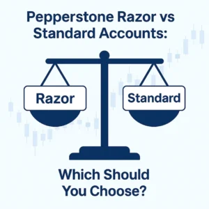 Pepperstone Razor vs Standard account comparison scale illustration