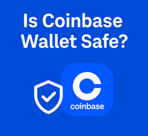 Is Coinbase Wallet safe 2025 graphic with security icon and brand logo