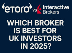 Featured image showing eToro vs Interactive Brokers comparison for best UK broker in 2025