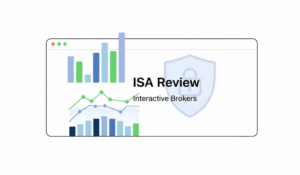 Interactive Brokers ISA review graphic with charts and security icon
