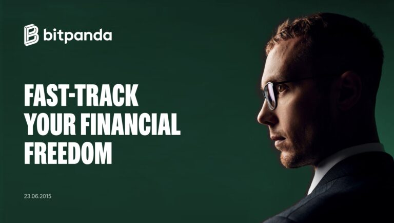 Bitpanda home page banner for secure cryptocurrency trading in the UK