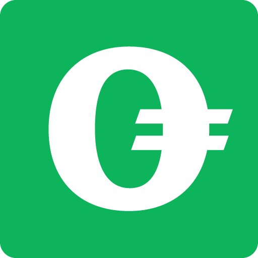 FOREX.com logo – white O and euro symbol design on green background