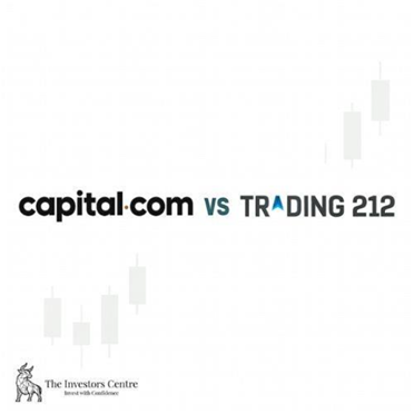Capital.com vs Trading 212 logos shown side by side for comparison, with TIC Bull watermark.