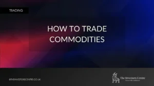 Banner image with the text “How to Trade Commodities” on a dark red and blue gradient background.