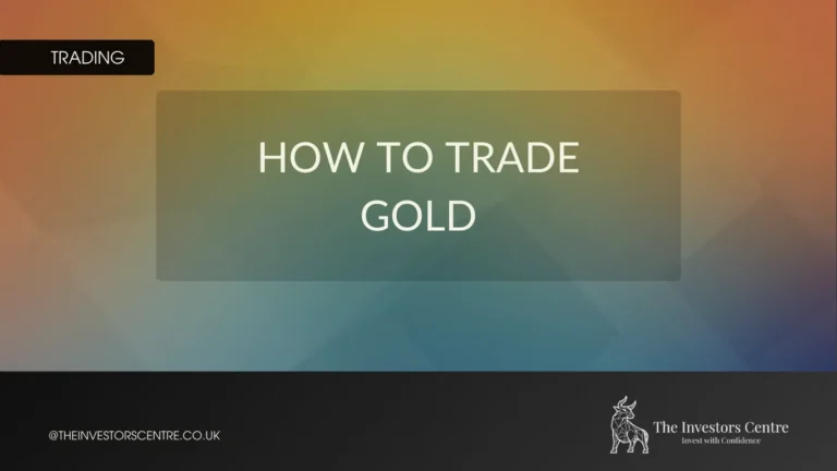 Banner reading “How to Trade Gold” on a soft gradient background with trading theme.