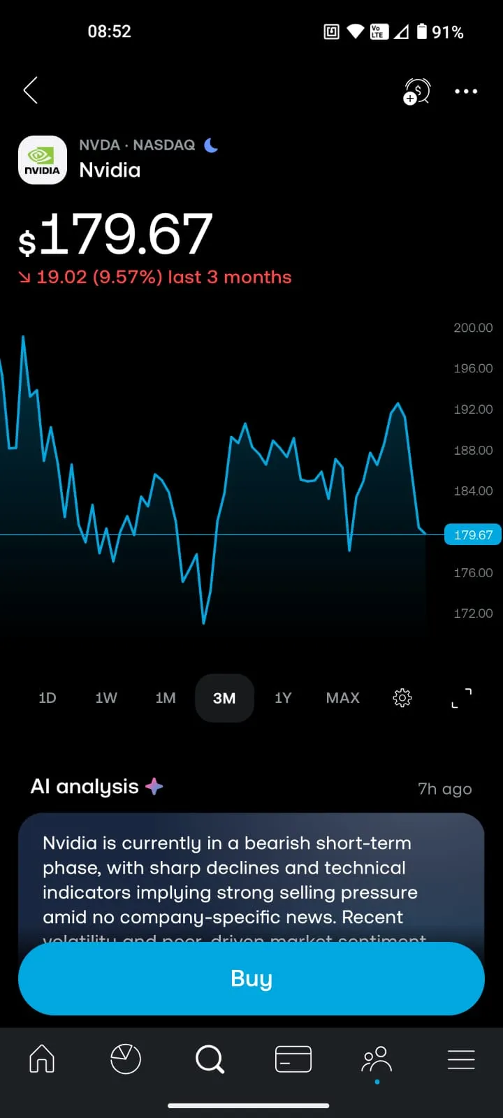 Trading 212 trading interface, February 2026