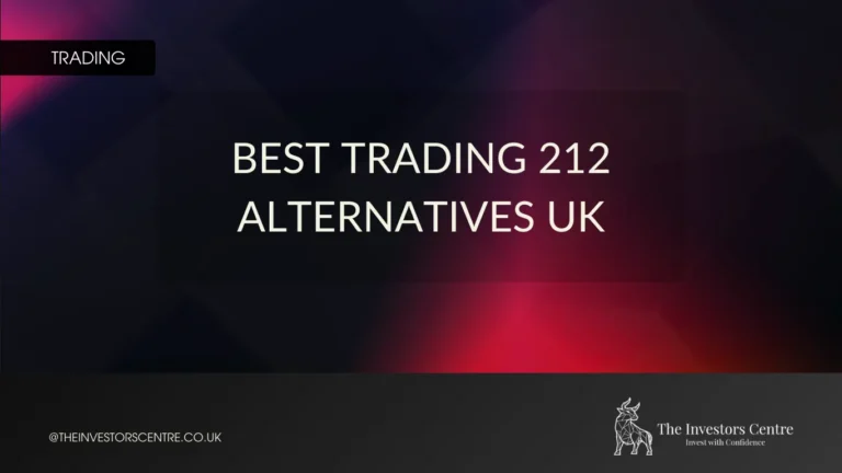 Banner reading “Best Trading 212 Alternatives UK” with The Investors Centre branding.