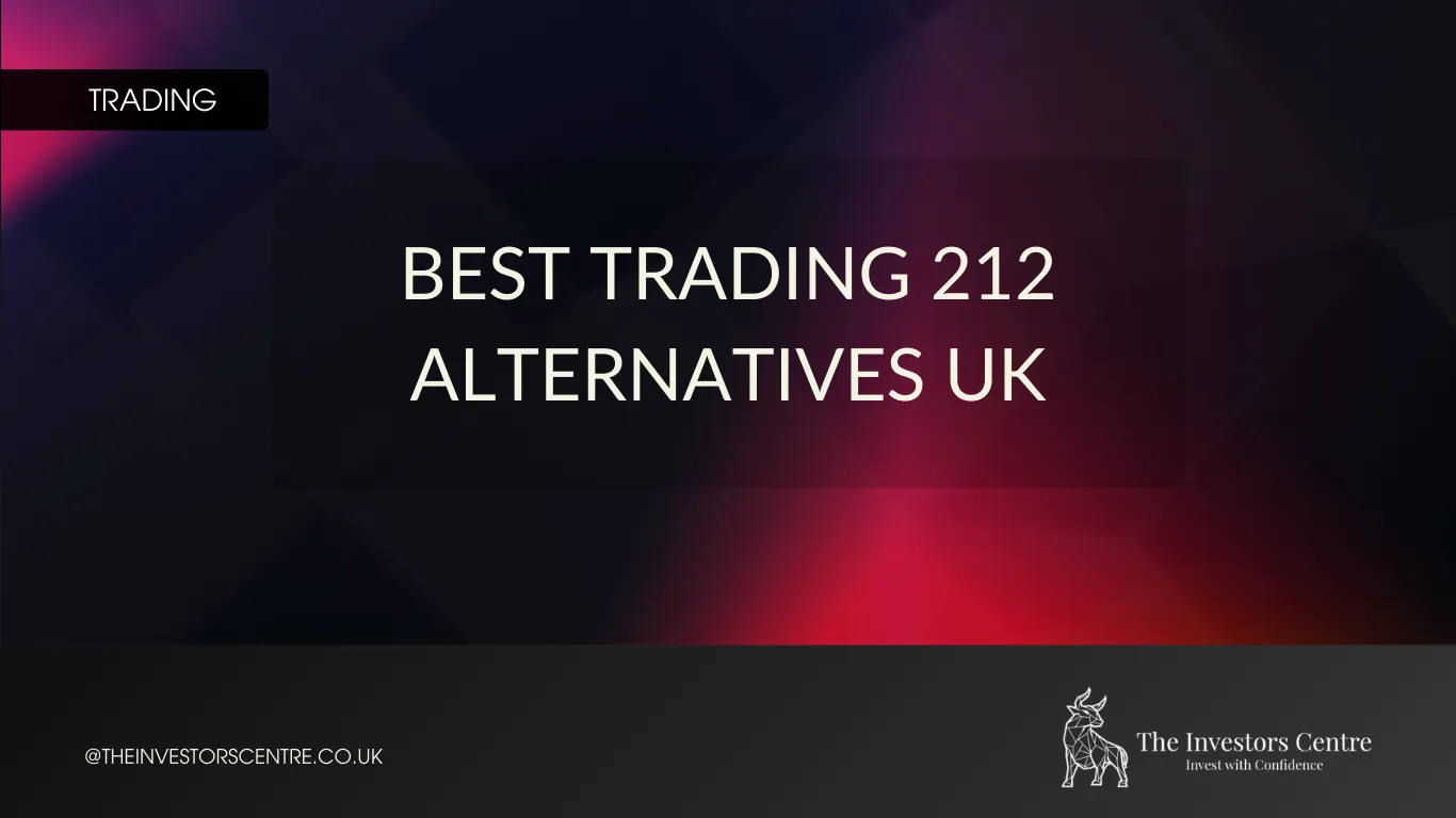 Banner reading “Best Trading 212 Alternatives UK” with The Investors Centre branding.