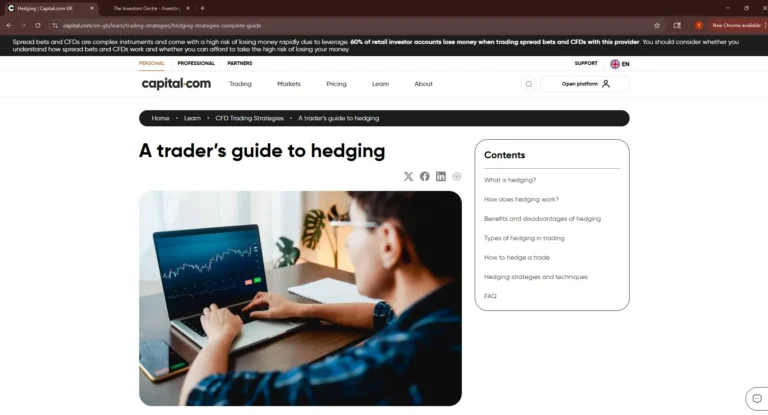 Capital.com’s overview of how traders use hedging strategies in practice.