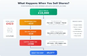 Selling Shares: Costs, Brokerage Fees and Capital Gains Explained