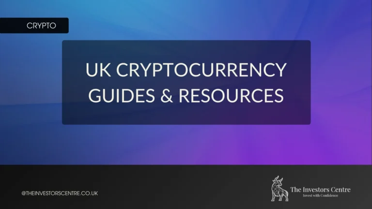 UK cryptocurrency guides and resources banner for The Investors Centre crypto hub