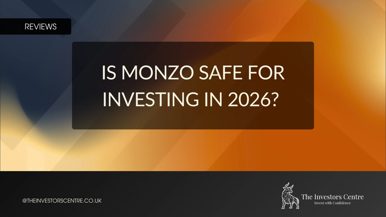 Featured image for The Investors Centre article titled Is Monzo Safe for Investing in 2026 with branded orange and dark gradient background
