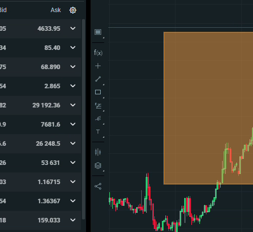 XTB xStation 5 US stock order ticket close-up showing the 0.5 percent currency fee beside the zero commission line