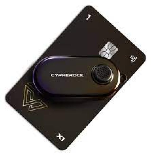 Cypherock X1 on metal crypto card