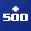 Plus 500 Logo With Blue Background